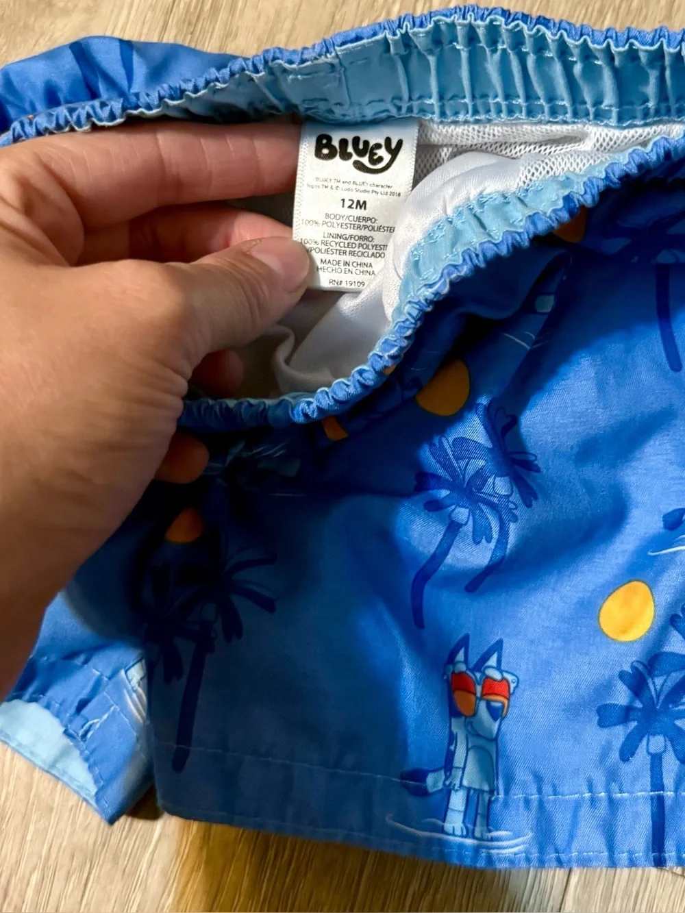 Bluey Baby Swim Trunks, 12M